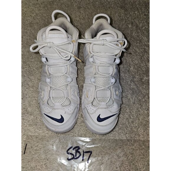 Nike Air More Uptempo GS 'White Midnight Navy' size 7y - Picture 8 of 8